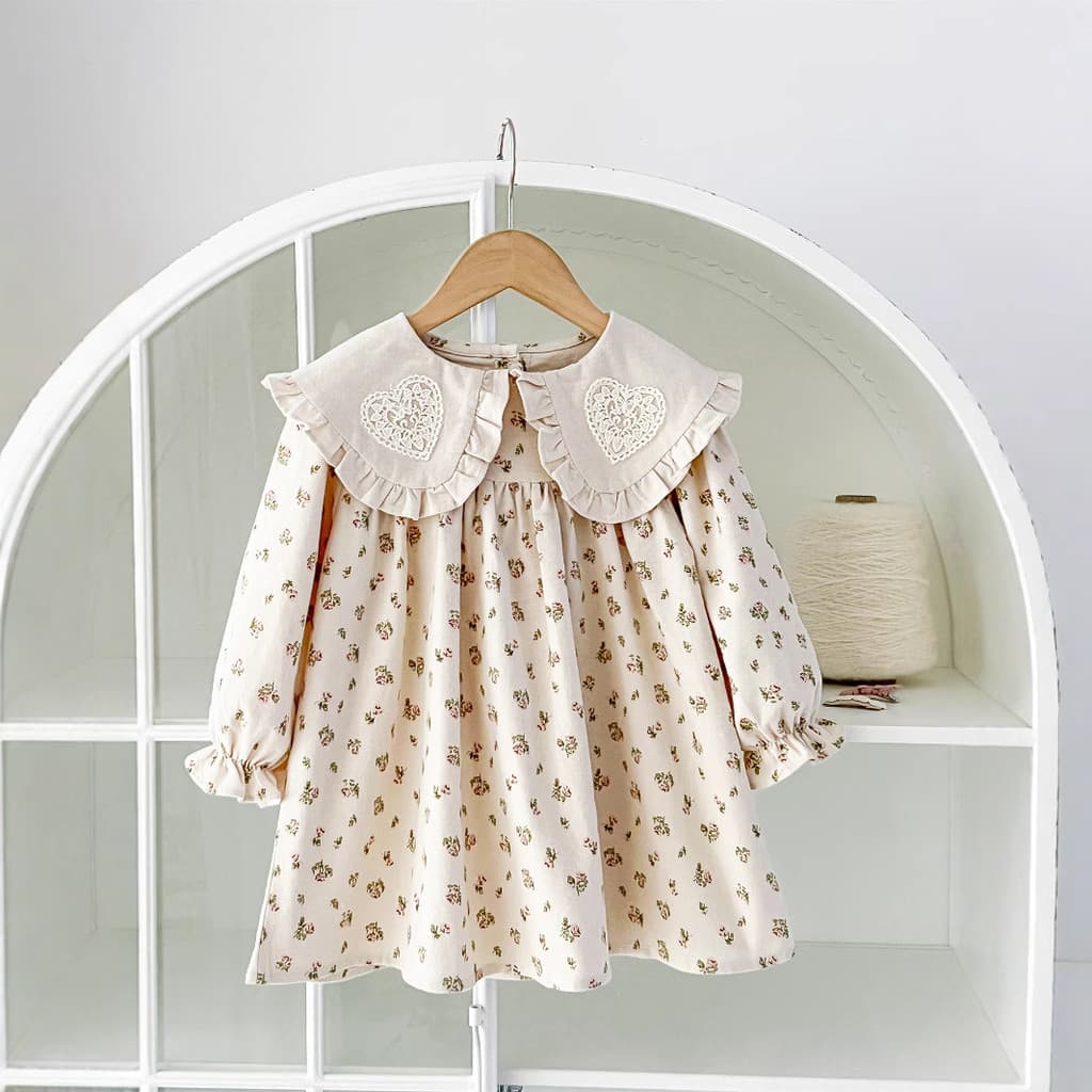Versão coreana primavera outono menina bebê saia bebê criança vestido de princesa 1-2-3-4-5-6-7 anos de idade vestido de