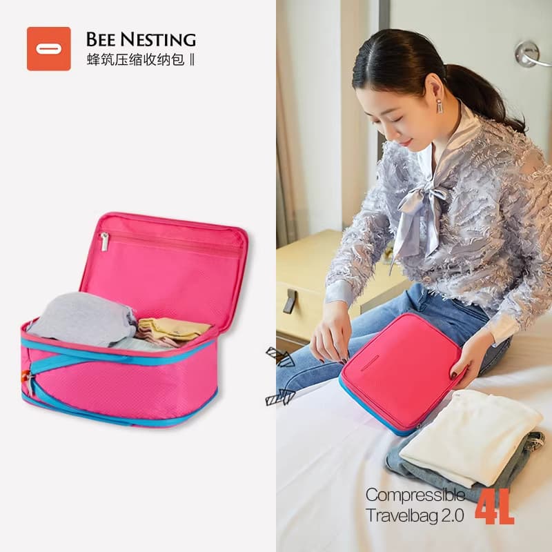 [Envio No Mesmo Dia] BEE NESTING Bolsa De Armazenamento De Roupas Íntimas De Compressão De Viagem Meias Portáteis À Prov