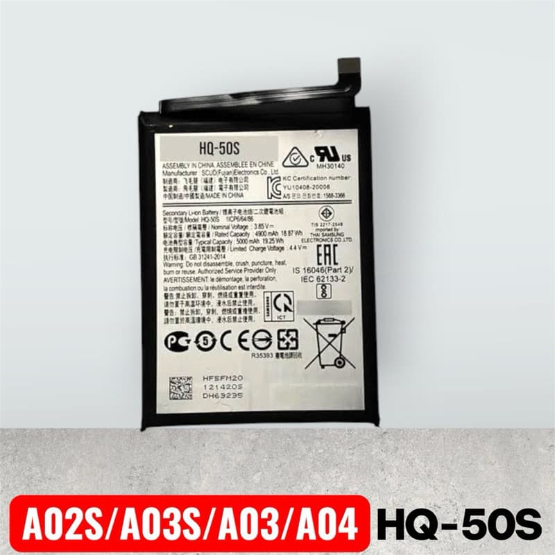 BAT COMPATIVEL A02S/A03S/A03/A04(HQ-50S)ORG NOVA COM GARANTIA 15 DIAS Envio Imediato