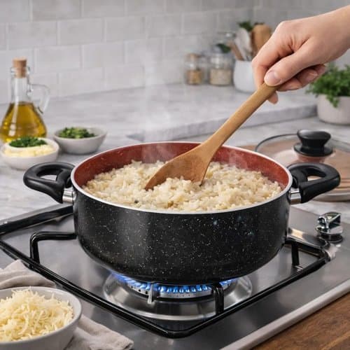 Caçarola Antiaderente 20 Cm Revestimento Cerâmico Tampa Vidro Durável