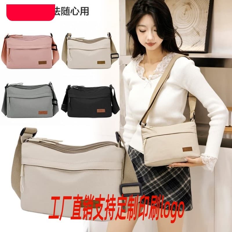 2025 novo estilo multi-camada saco do mensageiro Casual All-Match multi-bolso portátil saco de pano repelente de água um