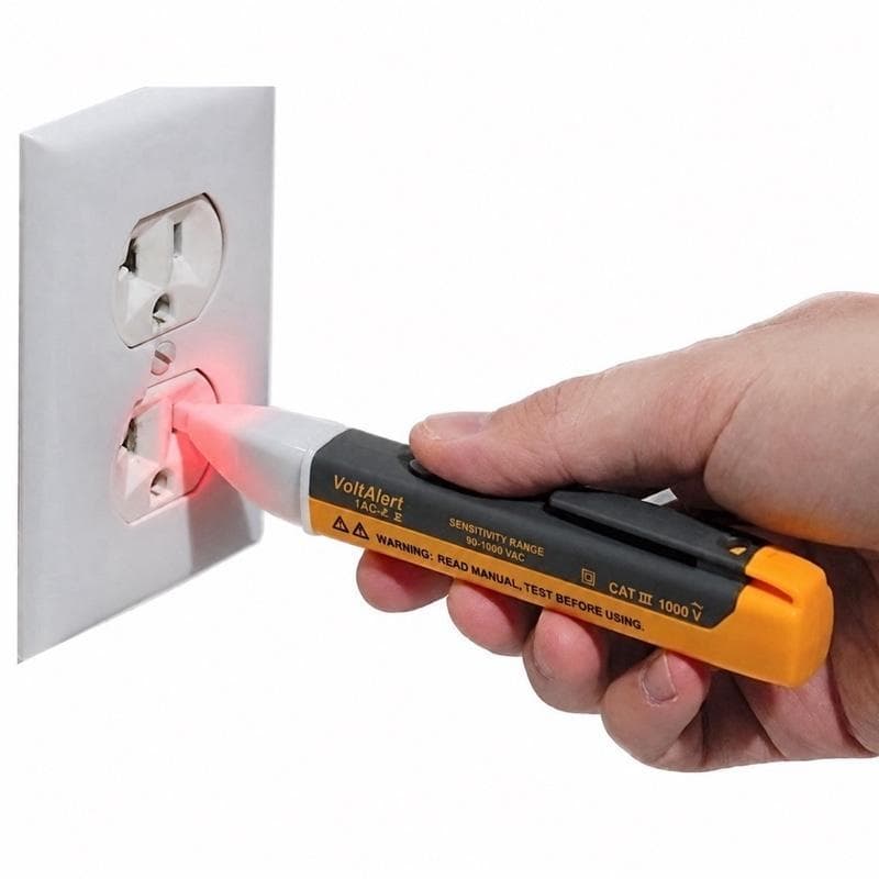 Detector de Fase Caneta Teste 90–1000V | Sonoro e Luminoso | CAT III | Sem Fio