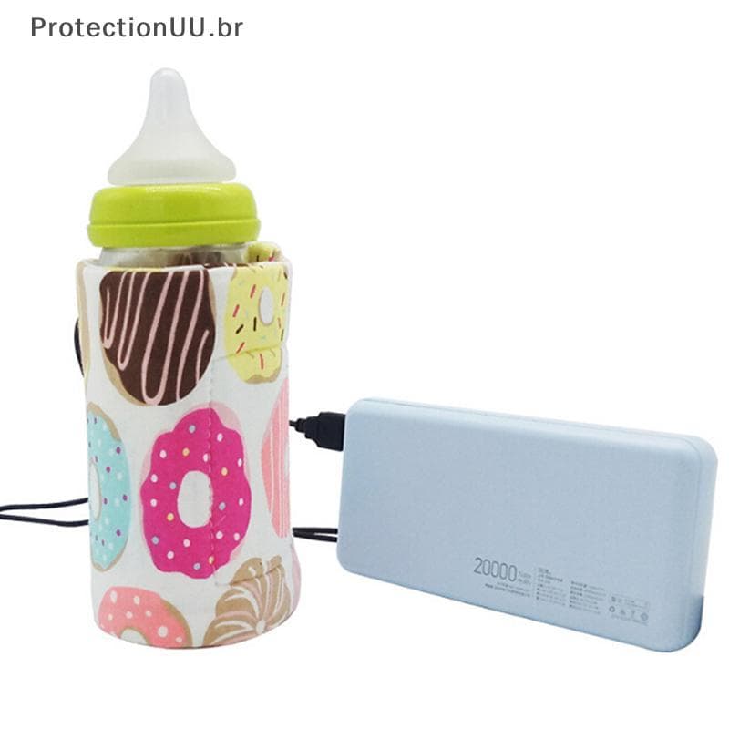 PROTE Aquecedor De Garrafas Portátil Para Viagem , Bebê , Crianças , Leite , Água , Capa USB , Bolsa Macia BR