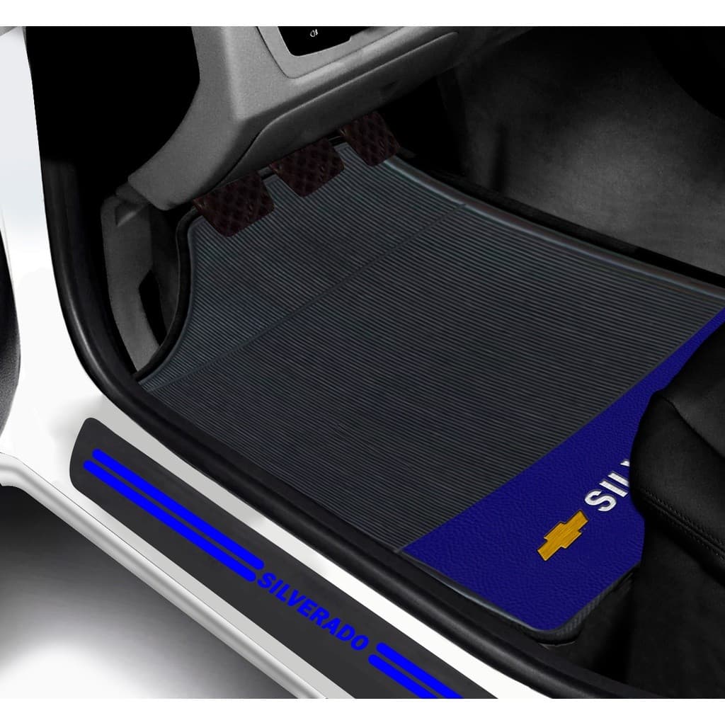 Kit Tapete E Soleira De Porta GM Silverado Universal Carro personalizado