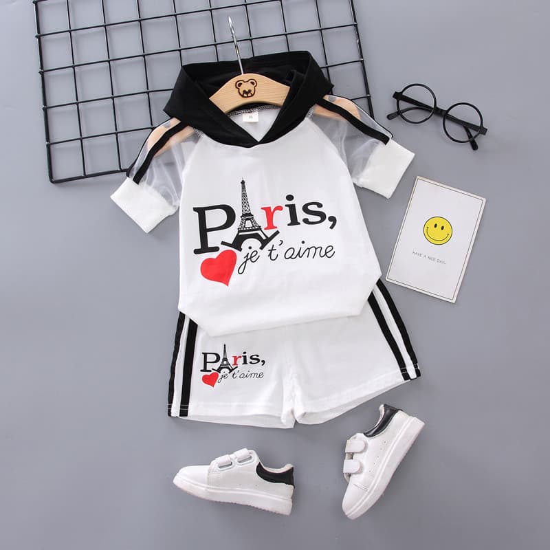 Novo Verão Crianças Moda Roupas Bebê Menino Meninas Carta H