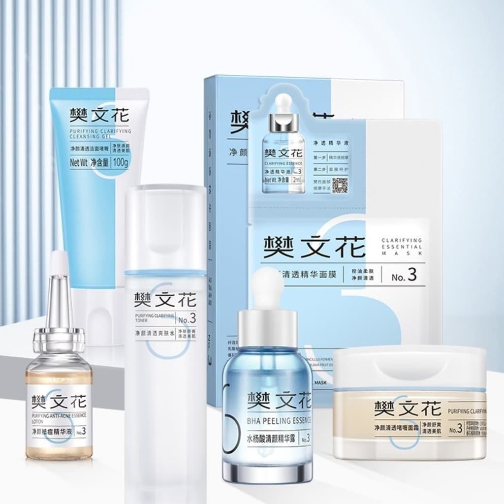 Ventilador Wenhua No. 3 conjunto de purificação de remoção de acne refrescante controle de óleo remoção de acne reduzir