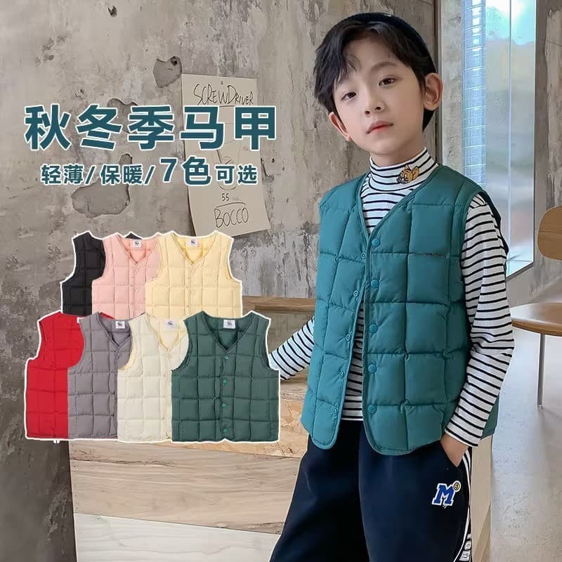 Meninos para baixo colete de algodão roupa interior quente crianças outono inverno acolchoado colete meninos inverno 202