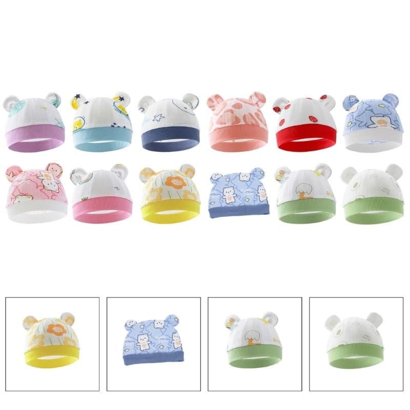 KIN Gorro Infantil , Turbante Para Bebê , Estampa Fofa , Chapéu Desossado , Primavera , Bebês De 0 A 6 Meses , Meninos E