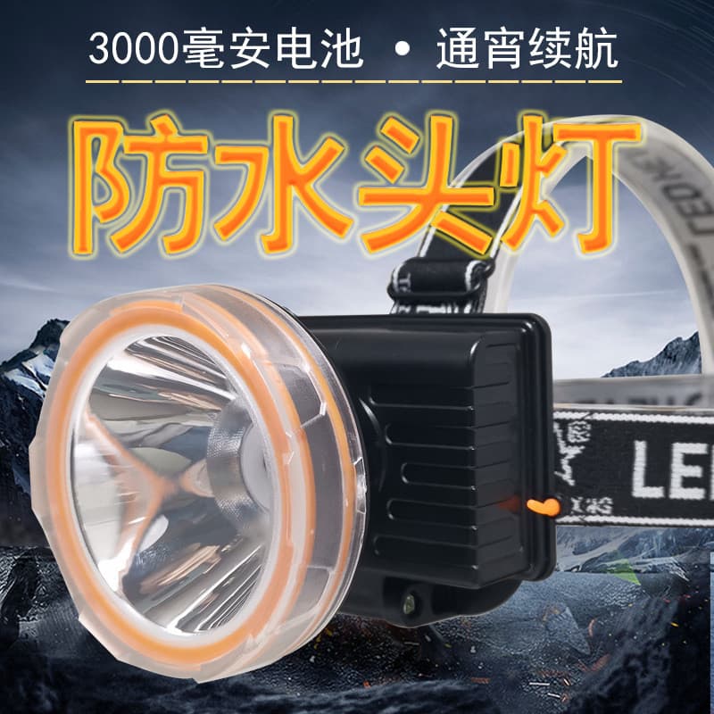 Lanterna de Cabeça Recarregável à Prova d'Água TaiZhongXing 50W com Bateria de Lítio, Lanterna de Mergulho, Iluminação d