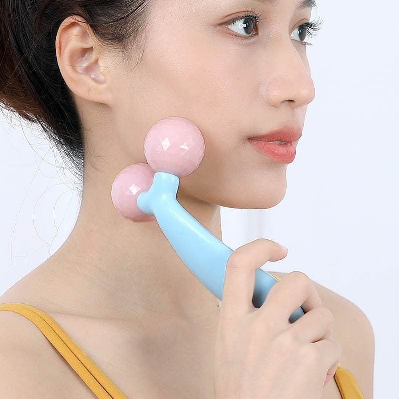 Rolo de plástico em forma de Y massagem ferramenta útil levantamento facial endurecimento facial feminino massageador V