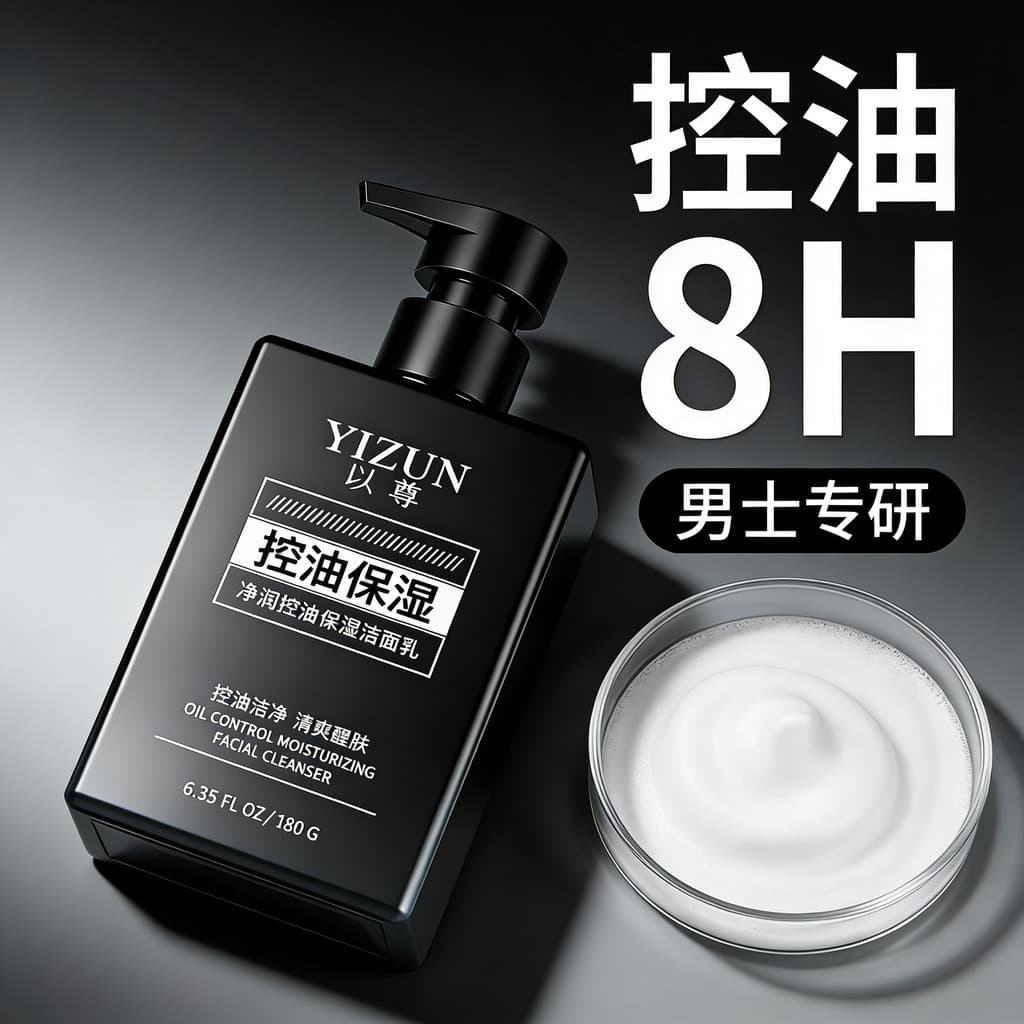 Yizun limpador Facial masculino, limpeza de poros, clareamento da pele, hidratante, controle de óleo, limpador hidratant