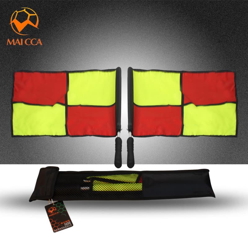 MAICCA árbitro de futebol lado árbitro bandeira ordem bandeira mão bandeira árbitro patrulha de futebol bandeira comanda