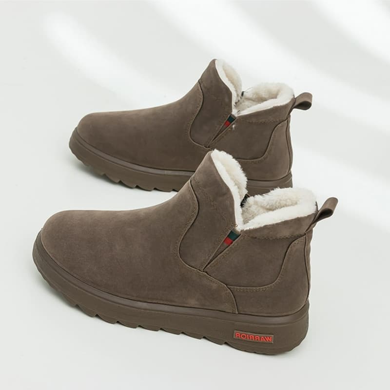 Puxar para trás sapatos de algodão feminino inverno forro de lã engrossado idosos sapatos quentes velho pequim mãe sapat