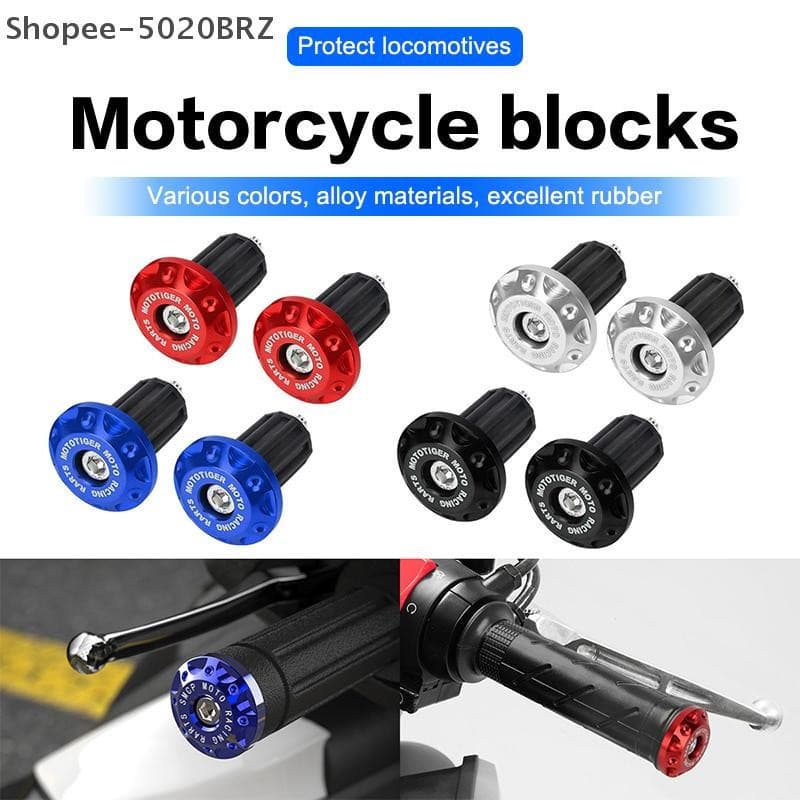 [THEBR] 2 Peças De Extremidades De Guiador De Motocicleta , Tampas De Plugue Para Acessórios De Motor Deslizante De Bici