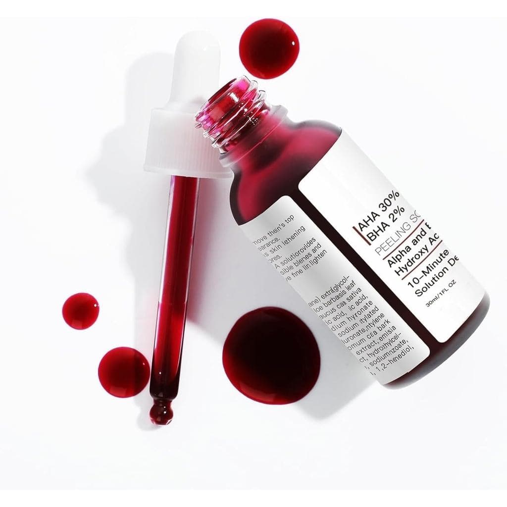 Solução Esfoliante AHA 30% + BHA 2%, Peeling Químico para o Rosto em Casa, Esfoliante Líquido BHA para Poros Dilatados,