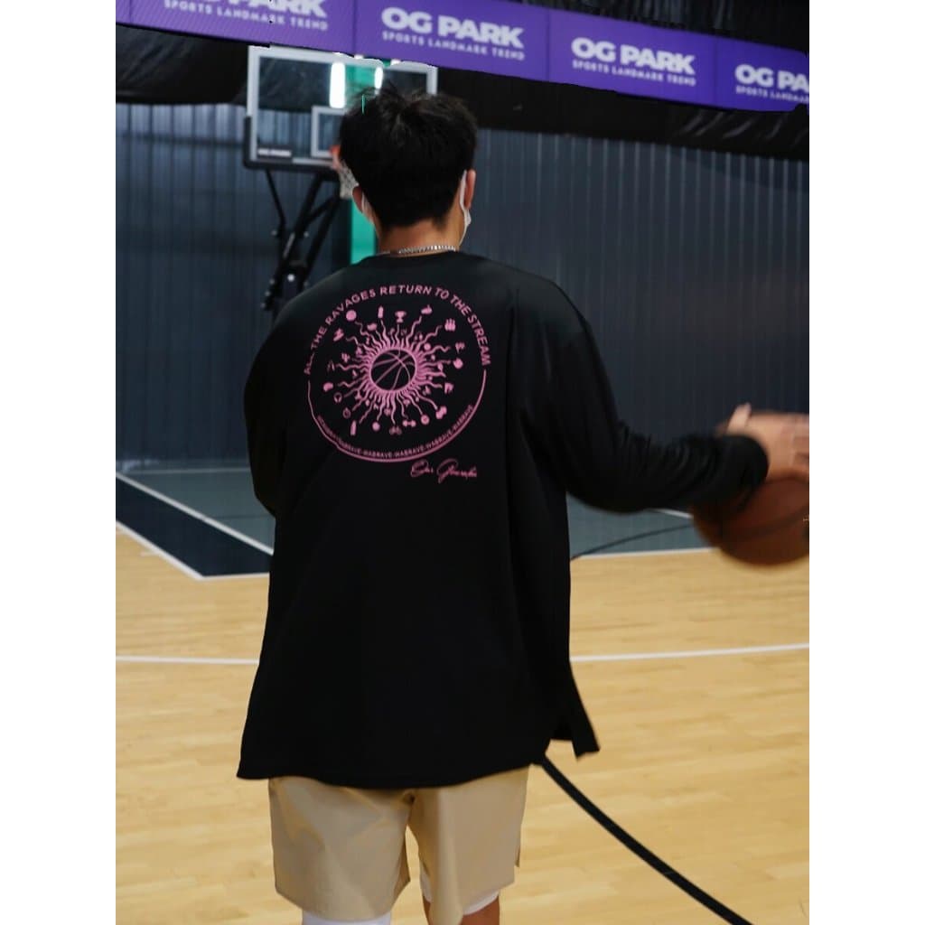 Primavera outono de secagem rápida esportes de manga comprida masculino solto respirável esportes estudantes treinamento