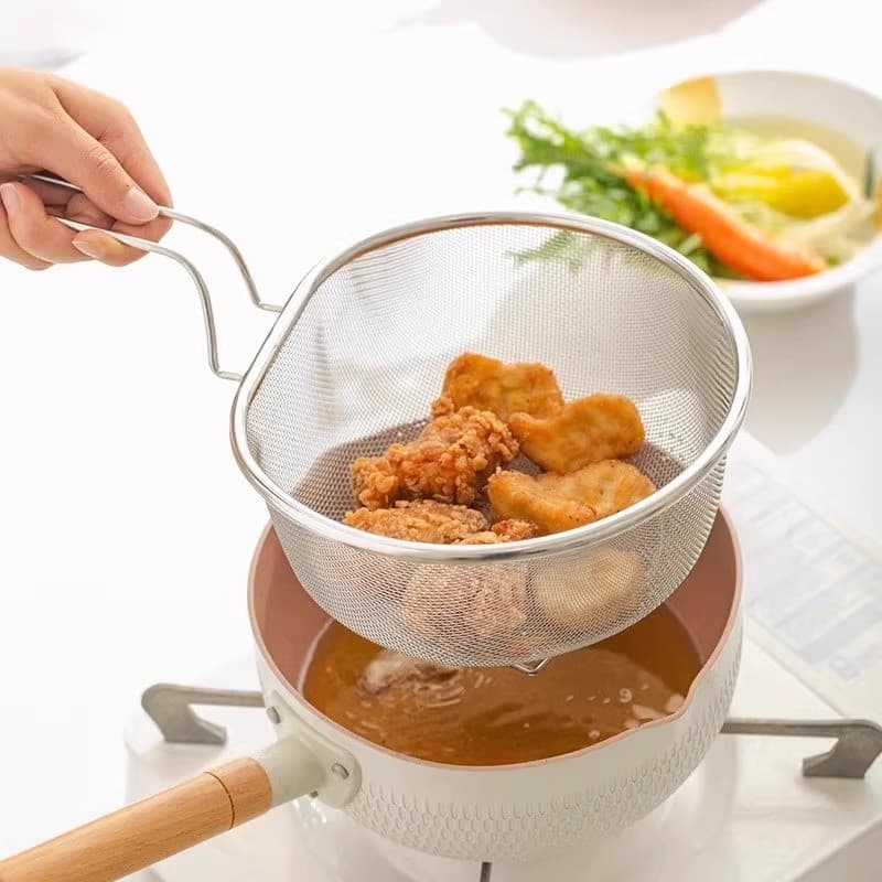 304 coador de aço inoxidável malha fina dreno vazamento óleo malha peneira fritadeira filtro malha cesta influenciador c