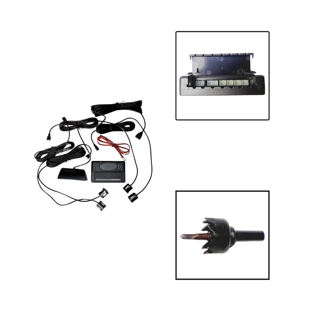 Sensor Estacionamento Ré 4 Sensores Preto Universal Display
