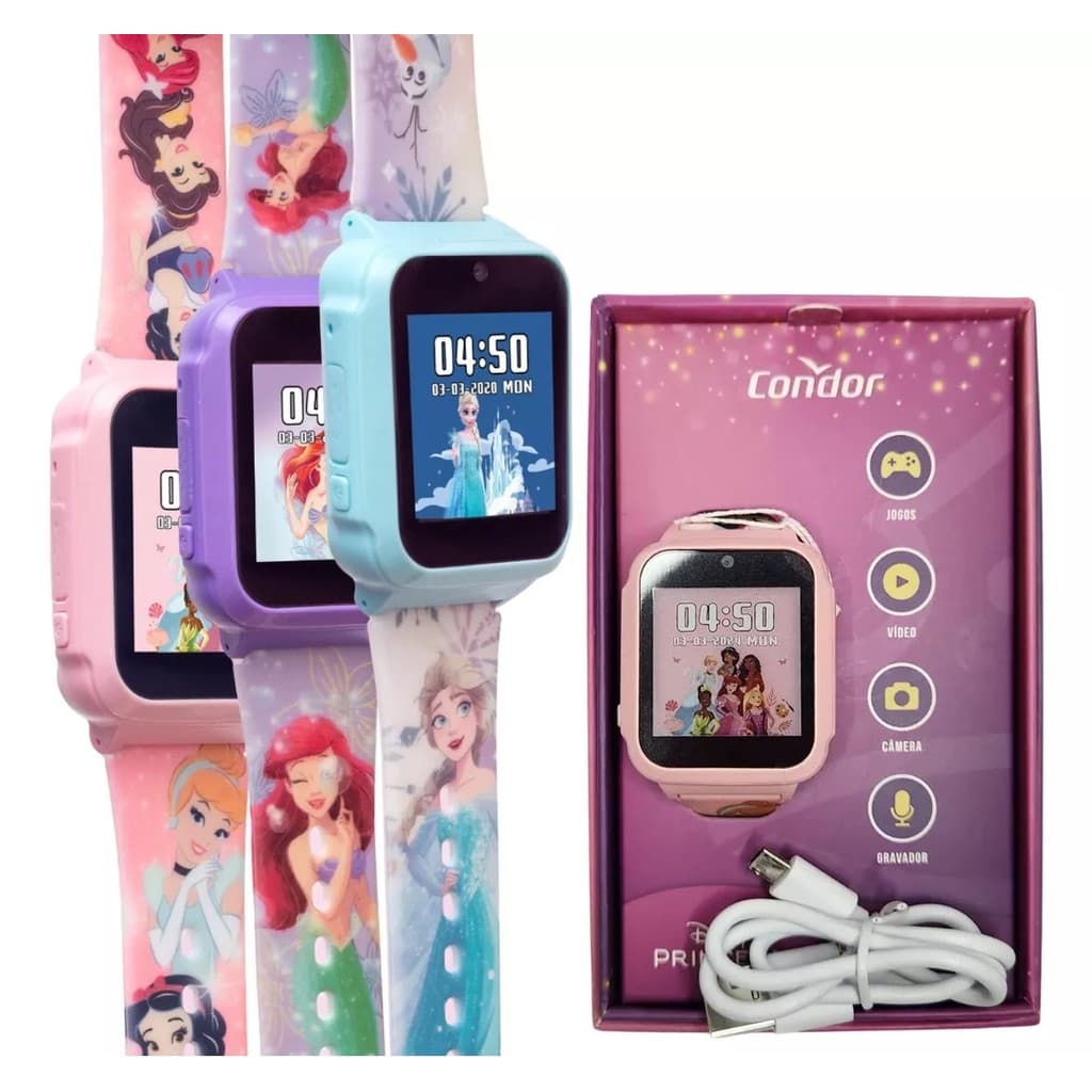 Relógio Interativo Smartwatch Infantil Condor c/Jogos/Câmera