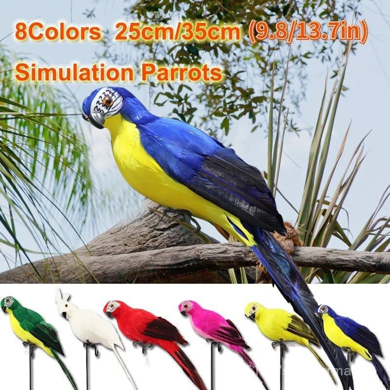 Papagaio Artificial 8 Cores 9.8/13.7 Pol . Pássaros Papagaios Artificiais Branco Amarelo Decoração De Jardim
