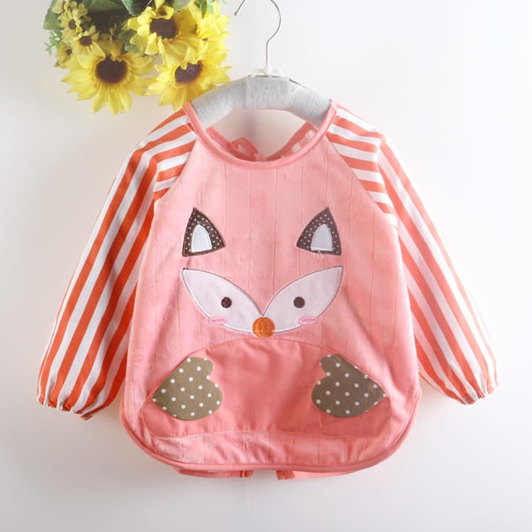 Macacão infantil à prova d'água Anti-sujeira algodão puro primavera outono novo estilo roupas para comer bebês babadores