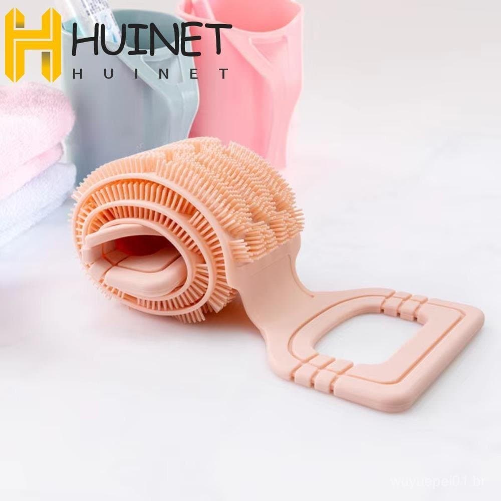 Toalha De Purificação Traseira De Silicone HUINET , Cinto De Banho Dobrável De Tira Longa , Dupla Face
