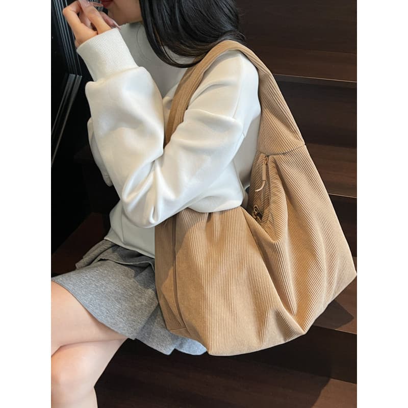 Bolsa feminina axilas grande capacidade 2025 novo estilo Casual All-Match bolsa de ombro estudantes universitários class