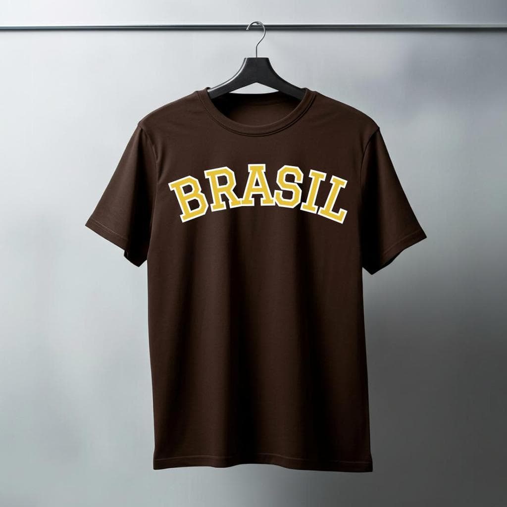Camiseta Do Brasil Copa Do Mundo Malha100% Brasil Algodão Envio Rapido Unissex Dia Dos Namorados