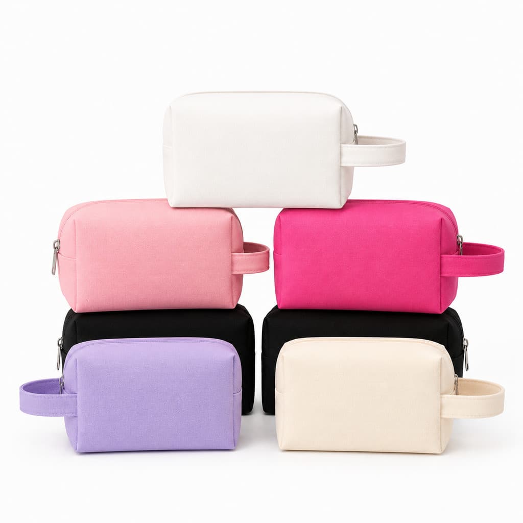 Estojo Pra Colocar Maquiagem Cores Diversas - Variações 1 Unid, 2 Unids e 3 Unids