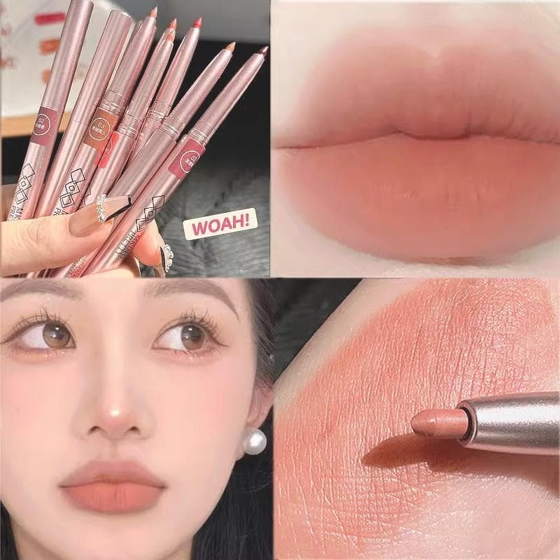 Lip Liner Batom Feminino À Prova D 'Água de Longa Duração Fosco Hidratante Contorno Enriquecido Expansão Contorno Puro D