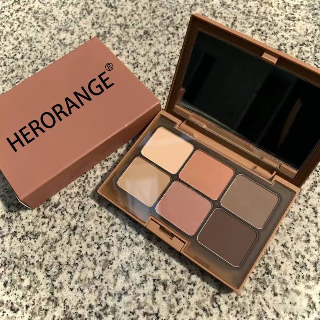 Paleta de sombras de seis cores ins paleta de maquiagem abrangente Facial completo fosco reparação Blush alto brilho dei