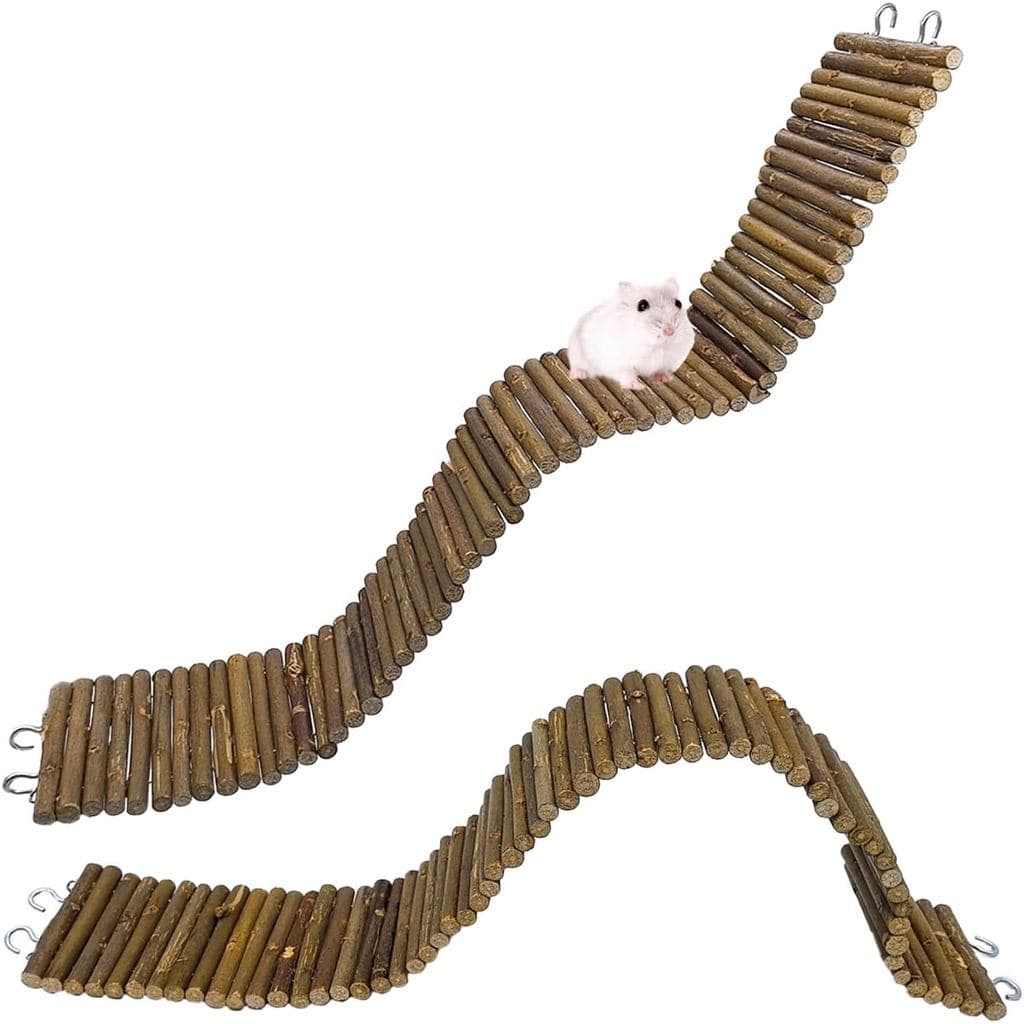 Ponte Suspensa Longa e Flexível para Hamsters, Escada de Escalada para Hamster Anão, Planador-do-Açúcar, Roedores e Rato