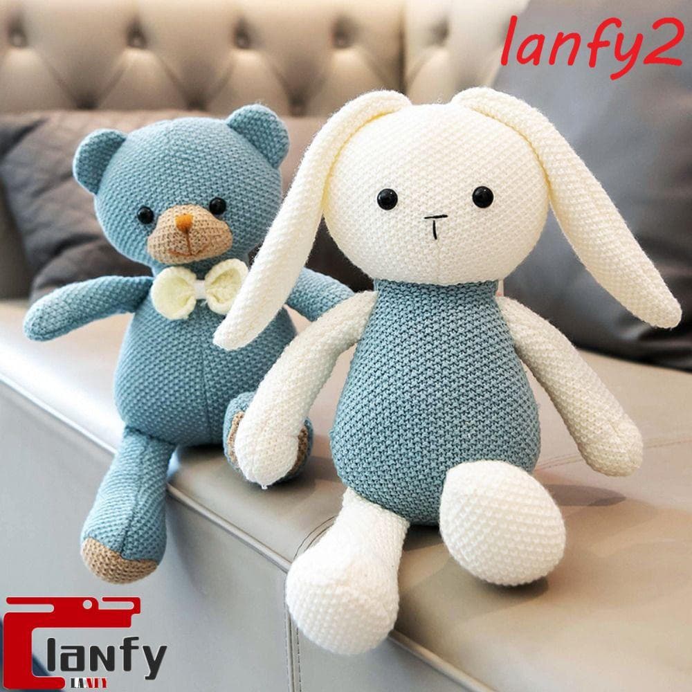 LANFY Brinquedo De Pelúcia Animal De Malha , Estilo Kawaii Textura Calmante De Lã De Crochê , Crianças Gits