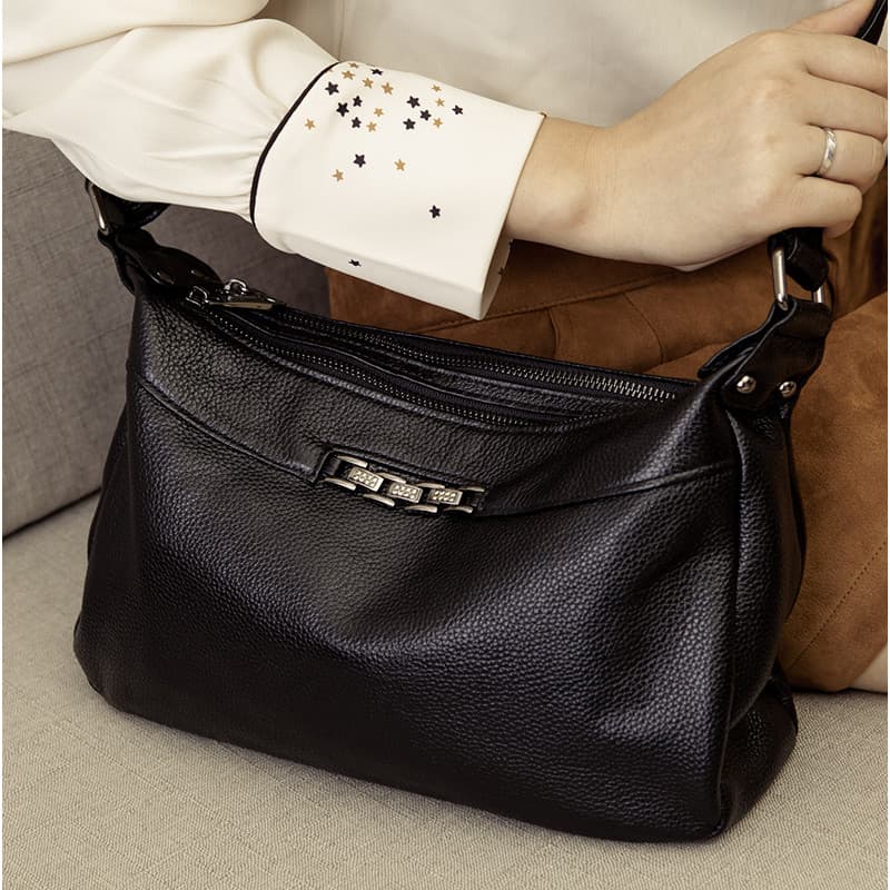 Bolsa feminina 2025 novo estilo na moda couro genuíno ombro mensageiro saco feminino grande moda versão coreana High-End