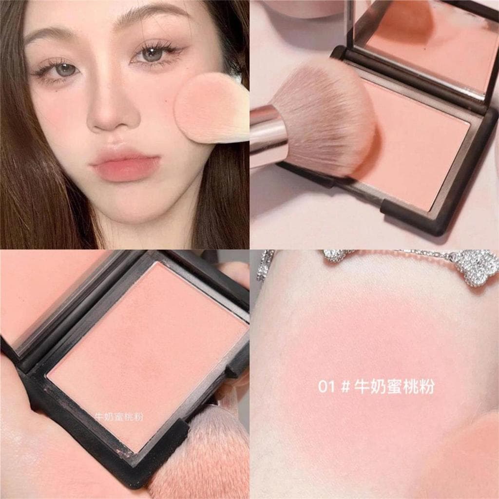 24 novo estilo monocromático blush baixo saturado sol vermelho feminino fosco cor expandida blush azul blush roxo pasta