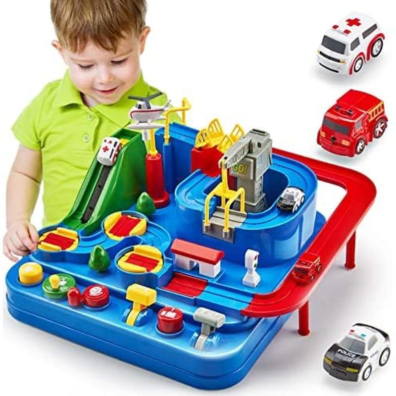 Brinquedos Para Meninos De 3 Anos-Stem Kids Toys A 5 , Pista De Corrida Grande , Presente De Menino , Conjunto De Carro