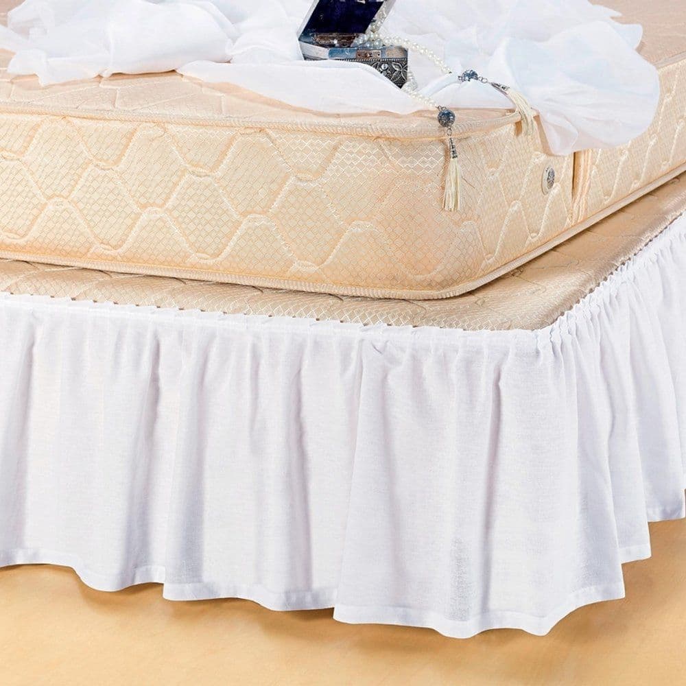 Saia Box Pratic Casal Para Box Conjugado 1 Peça 100% Poliéster - Branco