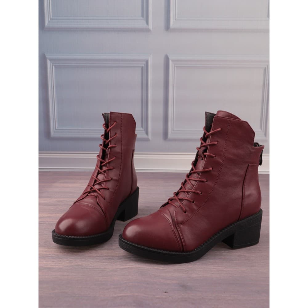 Dedo do pé redondo salto médio salto grosso cor combinando couro de vaca sapatos femininos botas femininas Commuter tubo