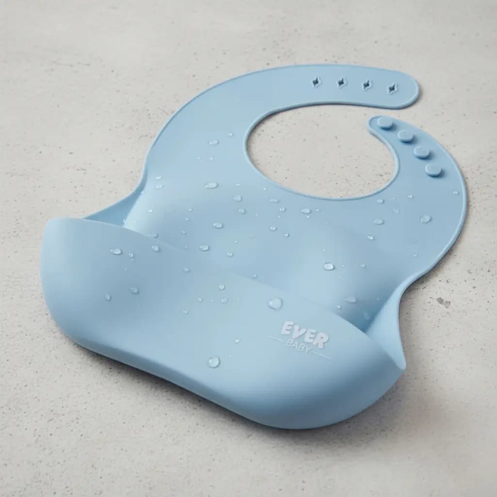 Babador De Silicone Com Pega Migalhas Impermeável