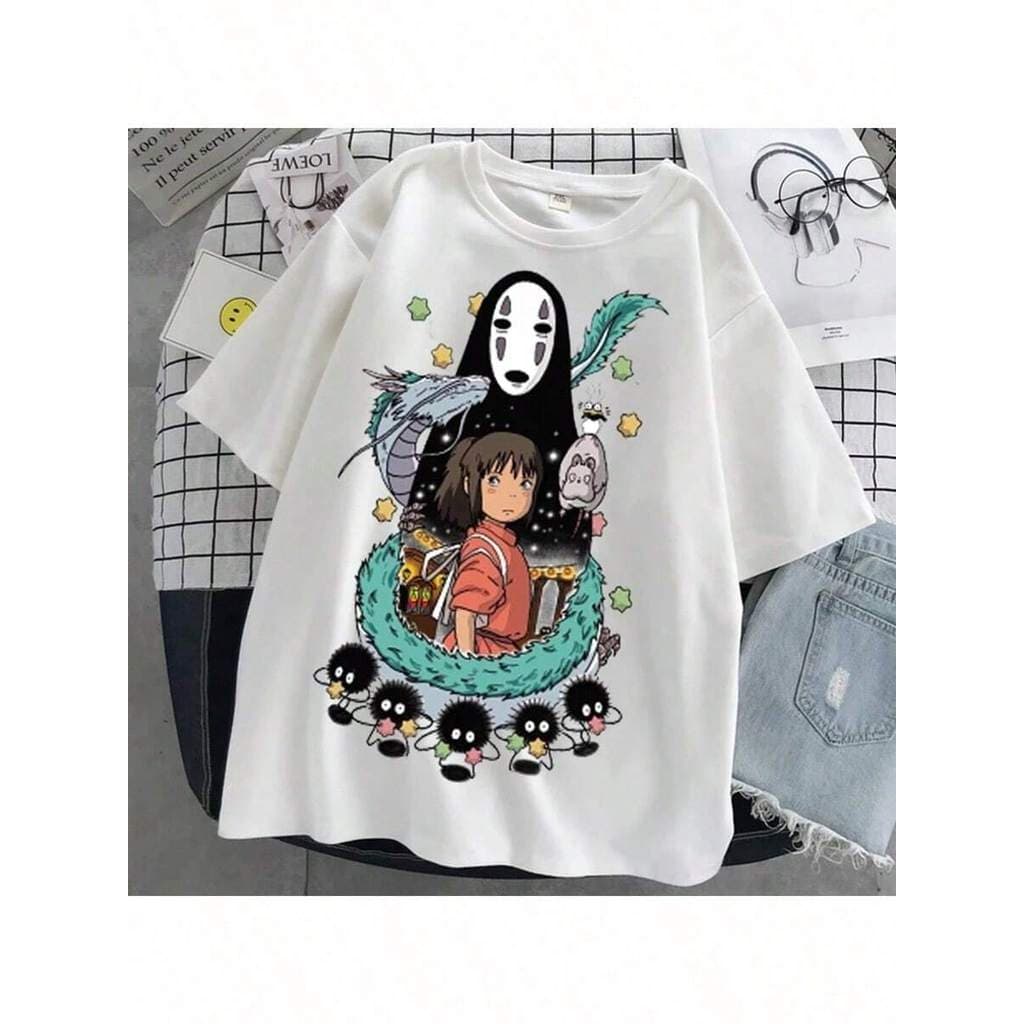Camiseta Unissex Studio Viagem Anime Aesthetich Moda Maligu ..