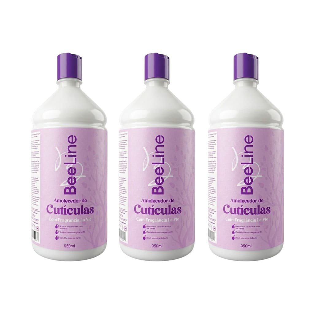 KIT Amolecedor de Cutículas Fragrância La Vie 950ml Bee Line (3 unidades)