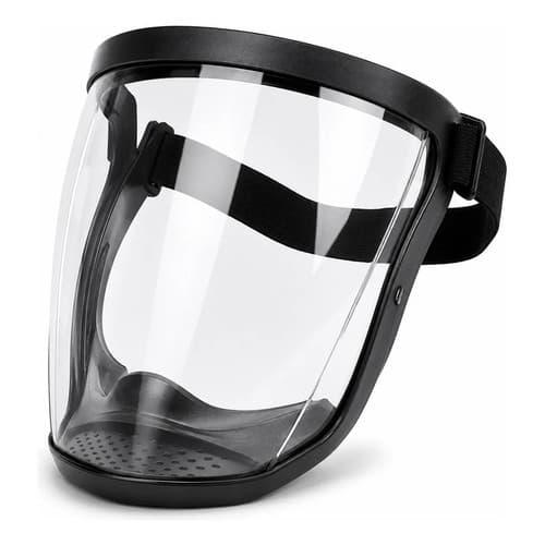 Máscara Face Shield Transparente Protetor Facial Para Roçadeira Limpeza Jardinagem