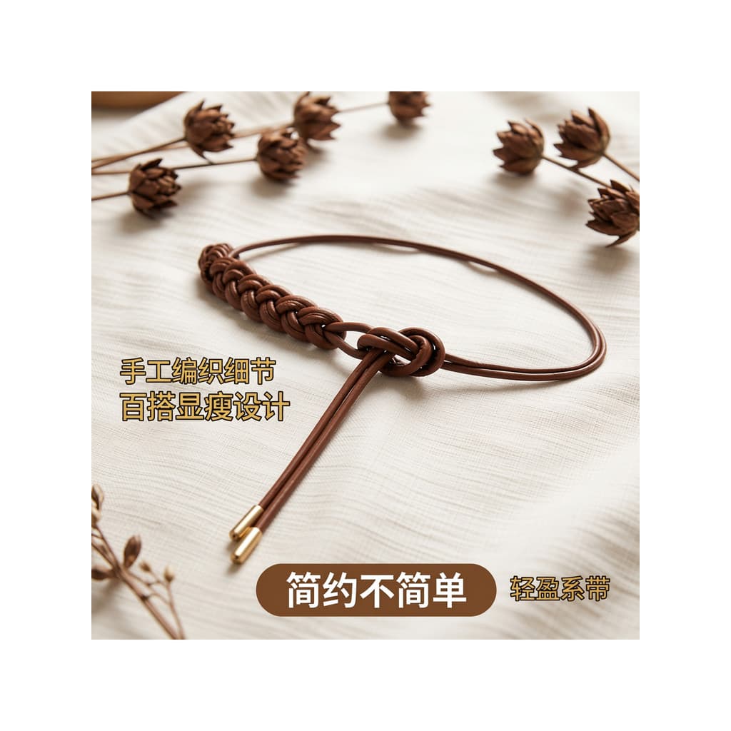 Acessórios de moda novo estilo Design sentido preto cintura corda sentido cinto fino combinando vestido cintura fina sel