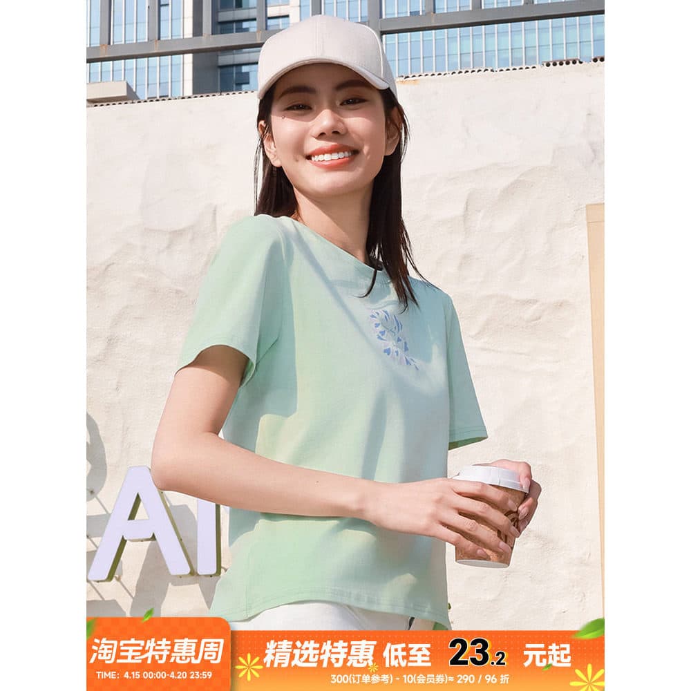 JW Zhenweisi Camiseta feminina com estampa de letras verão gola redonda confortável Casual de manga curta