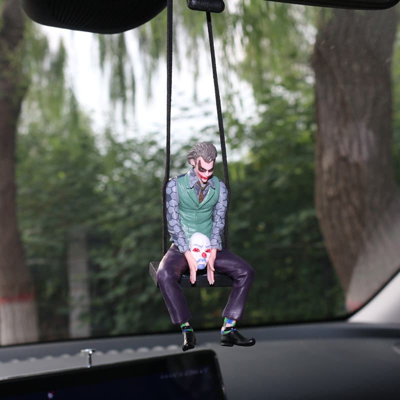 Máscara de palhaço para decoração de carro, acessórios automotivos, pingente para teto de carro, ornamento para espelho