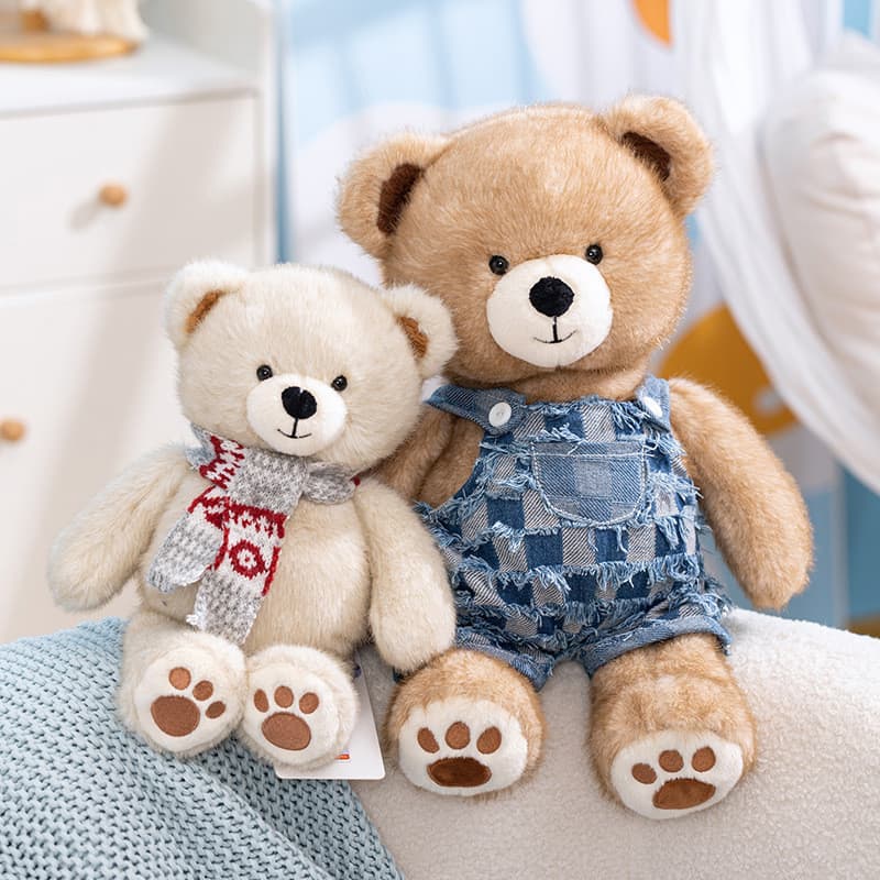 Bonito cachecol urso de pelúcia grande urso brinquedo de pelúcia mistério feijão urso boneca Ragdoll menina presente de