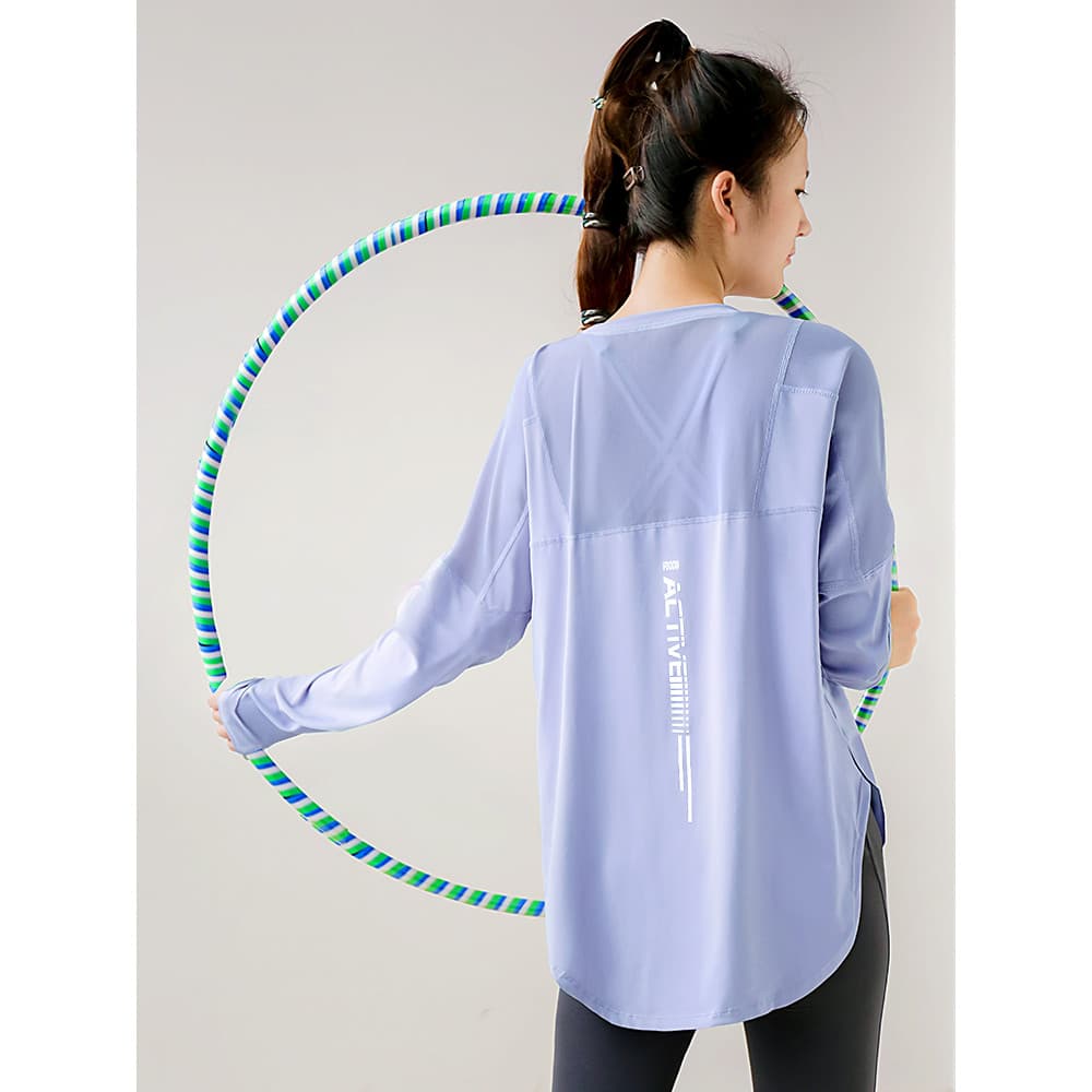 Roupas de Yoga topos de manga comprida feminino primavera verão roupas de secagem rápida camisetas esportivas versão sol