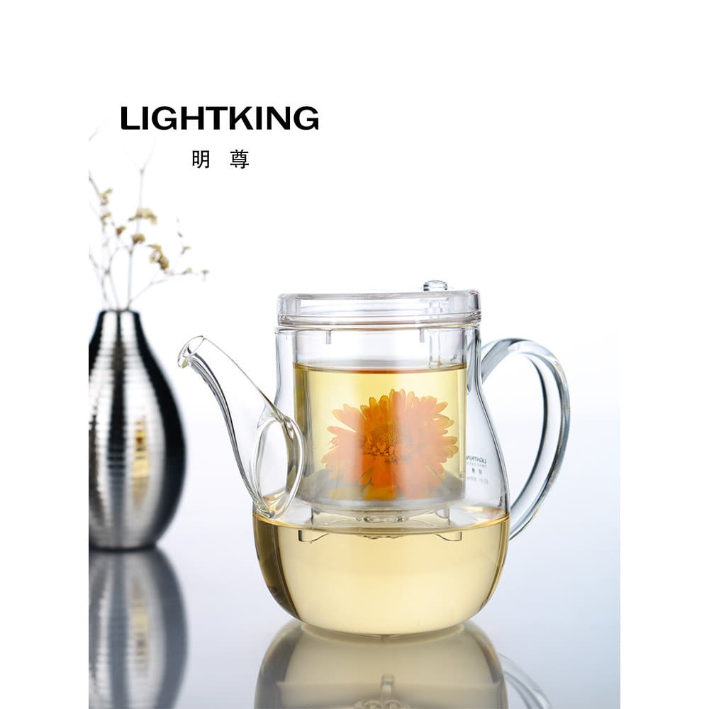 Jinto Mingzun EC-01 copo elegante bule de vidro de borosilicato resistente ao calor doméstico chá separação de água chá