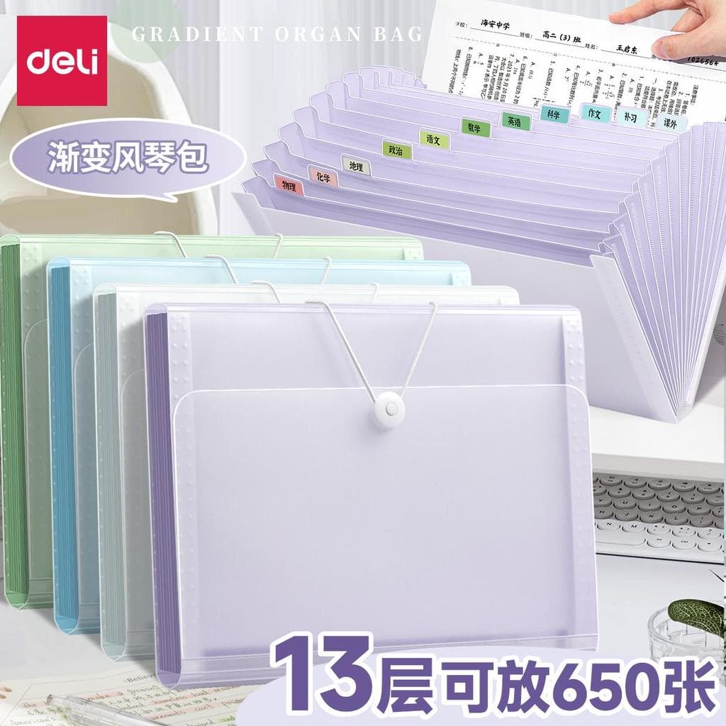 Deli pasta Multi-camada informações livro órgão saco de arquivo saco de armazenamento de papel de teste a4 clipe de pape