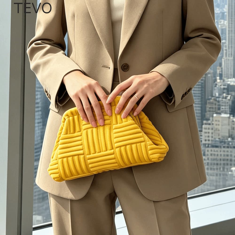 Bolsa Clutch De Viagem TEVO , De Higiene Portátil Luxuosa De Grande Capacidade , Armazenamento De Noite Elegante Rosa Pr